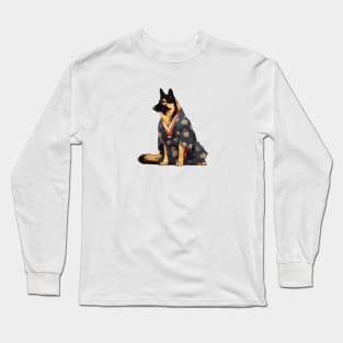 German Shepherd in a Kimono Long Sleeve T-Shirt